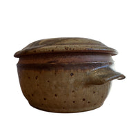 Small Lodewick Vintage Studio Pottery Ikebana Ceramic Pot with Lid baking Dish
