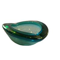 Murano Style Crystal Glass Ashtray Dish