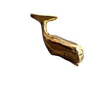 Small Vintage Brass Whale