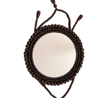 Wood Beaded Wall Mirror