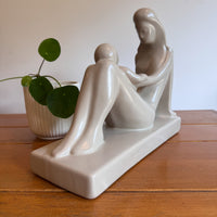 Haeger Ceramic Mom Mother Baby Sculpture Statue Midcentury Vintage