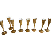 Set of 8 German AS Brass MCM desert Stem Glasses
