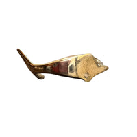 Small Vintage Brass Whale