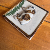Tonala Ceramic Tile Folklore Pig Wall Art