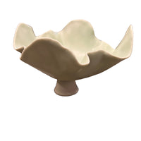 Pedestal Ceramic Dish Sea Foam Green