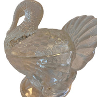 LE Smith Turkey Candy Dish Clear Glass