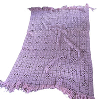 vintage Knitted Throw Blanket