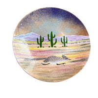 Enameled copper Cactus and Road Runner Alexander Designer Dish