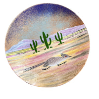 Enameled copper Cactus and Road Runner Alexander Designer Dish