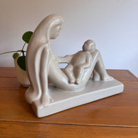 Haeger Ceramic Mom Mother Baby Sculpture Statue Midcentury Vintage