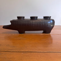 Rare Redwing Ceramic Pig Candle Holder