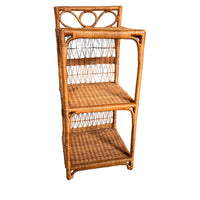 Wicker Woven Bookshelf Organizer Storage Spice Rack Bathroom storage