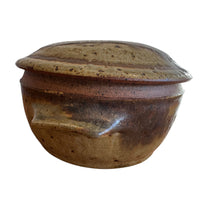 Small Lodewick Vintage Studio Pottery Ikebana Ceramic Pot with Lid baking Dish