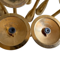 Set of 8 German AS Brass MCM desert Stem Glasses