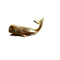 Small Vintage Brass Whale