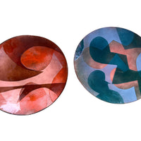 Midcentury Enameled Copper Trinket Tray