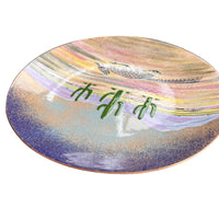Enameled copper Cactus and Road Runner Alexander Designer Dish