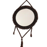 Wood Beaded Wall Mirror
