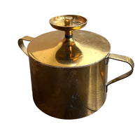 Brass Tommi Parzinger for Dorlyn Silversmith Lidded Holder Hollywood Regency