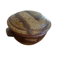 Small Lodewick Vintage Studio Pottery Ikebana Ceramic Pot with Lid baking Dish
