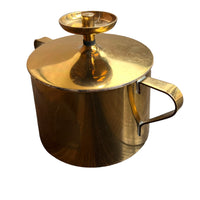 Brass Tommi Parzinger for Dorlyn Silversmith Lidded Holder Hollywood Regency