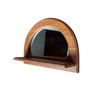 Ozark Oak Wall Mirror with Shelf