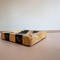 Stone Black and White Stripe Ashtray