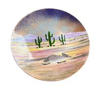 Enameled copper Cactus and Road Runner Alexander Designer Dish