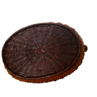Woven Antique Ram Basket with Lid