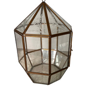 Glass and Brass Geometric Terrarium