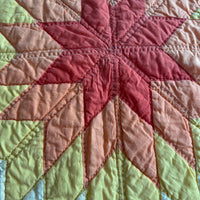 Hand Stitched Patchwork Quilt Colorful Antique Vintage