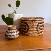 Native Basket and Clay Pot Ceramic Vase Sold Separately