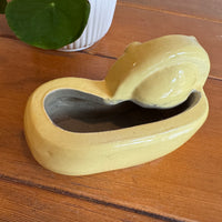 Terracotta Lion Planter Painted Vintage