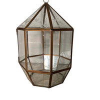 Glass and Brass Geometric Terrarium