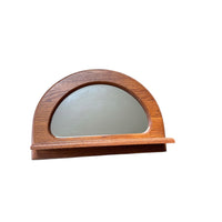 Ozark Oak Wall Mirror with Shelf