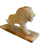 Onyx Stone Lion Sculpture Statue from Mexico