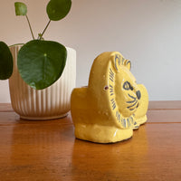 Terracotta Lion Planter Painted Vintage