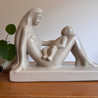 Haeger Ceramic Mom Mother Baby Sculpture Statue Midcentury Vintage