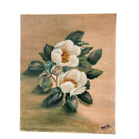 Unframed European Floral Magnolia Painting