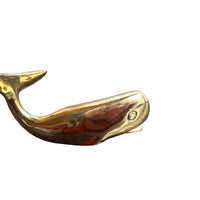 Small Vintage Brass Whale