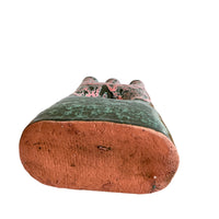 Moroccan Terracotta Clay Vase with Green and Pink Drip Glaze