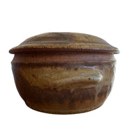 Small Lodewick Vintage Studio Pottery Ikebana Ceramic Pot with Lid baking Dish