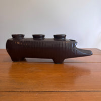 Rare Redwing Ceramic Pig Candle Holder