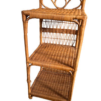 Wicker Woven Bookshelf Organizer Storage Spice Rack Bathroom storage