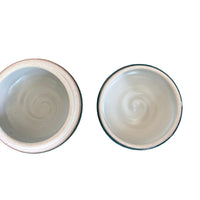 Studio Pottery Ceramic Storage Jar Box Canister with Lid in Blue and Green