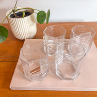 Plastic Dansk SKAL Diamond Tumblers Water Glasses Set of 4 Vintage Clear