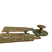 Brutalist 1970s Solid Brass Cabinet Pull Vintage Mid-Century Modern Hardware