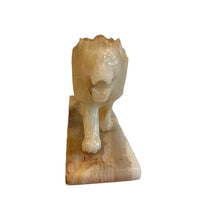 Onyx Stone Lion Sculpture Statue from Mexico
