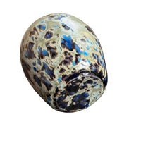 Midcentury Drip Glaze Pottery Vase white ceramic