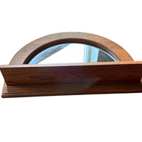 Ozark Oak Wall Mirror with Shelf